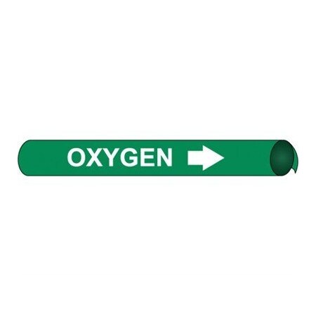 Nmc Pipemarker Precoiled, Oxygen W/G, Fits 2 C4080